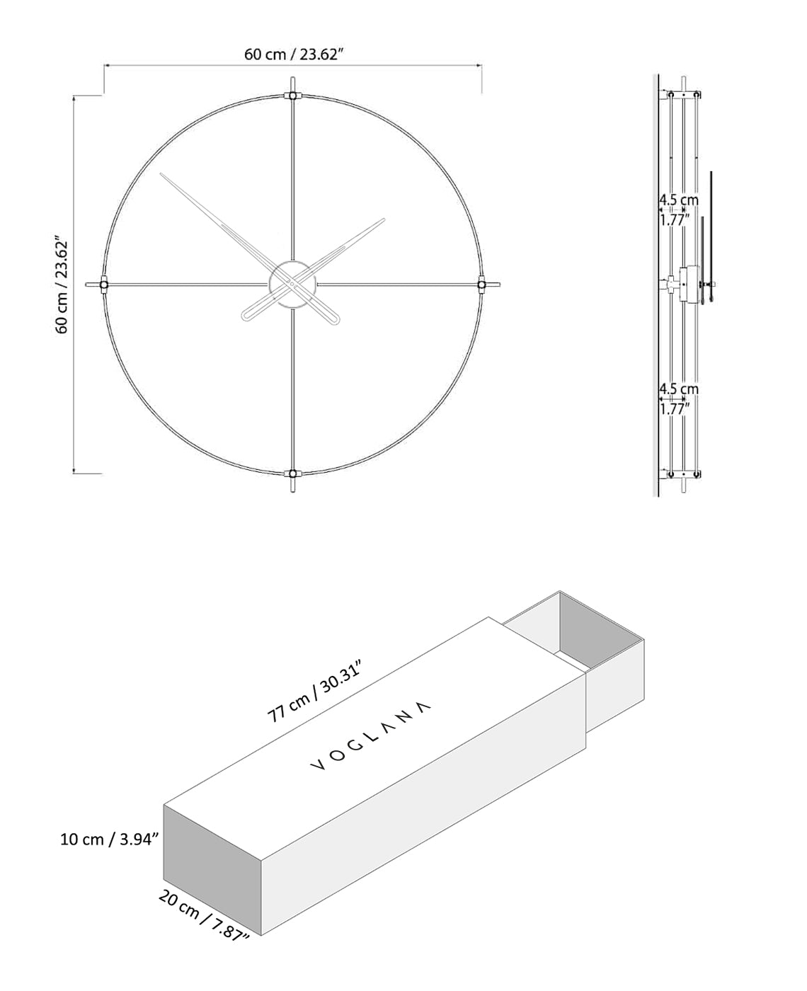 Size chart for Galileo 60