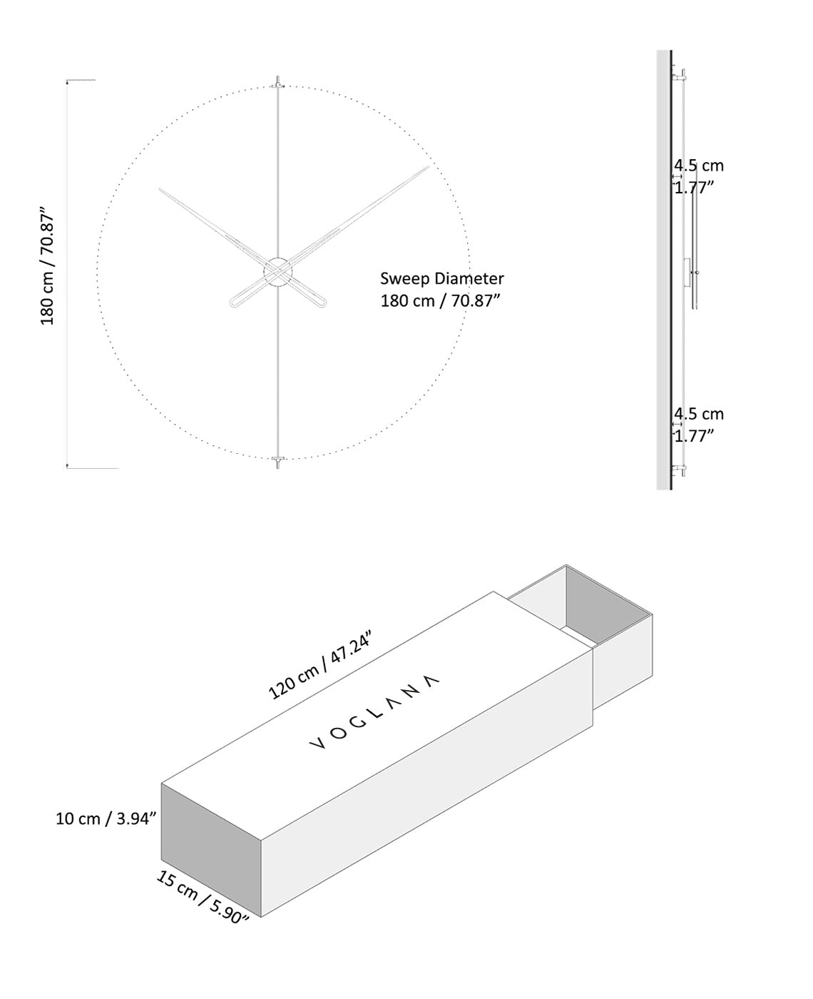 Size chart for Solvio 180